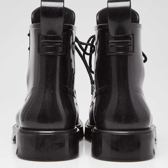 Bottega Black Rubber Stride Lace Up Boots Size 9.5/40 main image 4